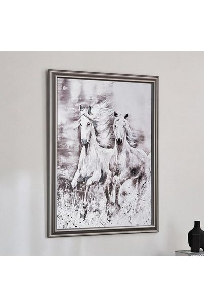 Home Box Vivid Horse Aluminium Print Framed Picture 90x120 cm