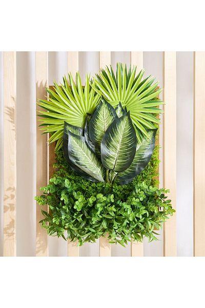 Home Box Ceilo Artificial Framed Grass Wall Panel 35x8x45 cm