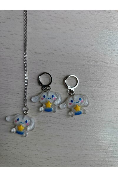 LORESİMA AKSESUAR Sanrio Pisces Earrings Necklace Set