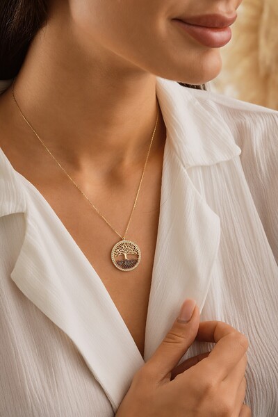 Sefa Gold 14 Ayar Altın Hayat Ağacı Kolye