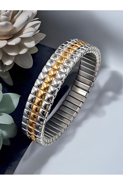 Jadem Gold Stainless Steel Circle Bracelet