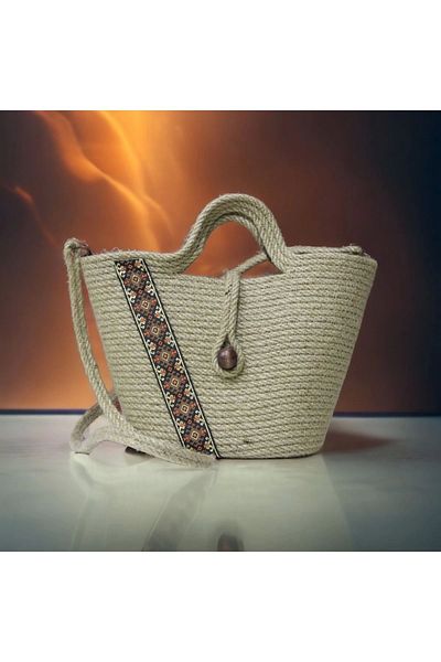 Hediyeninellitonu Geantă de design geantă de paie, geantă de femei autentică, geantă lucrată manual, geantă de iută