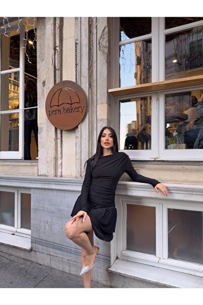 MODA DURAĞI Premium mini kısa elbise