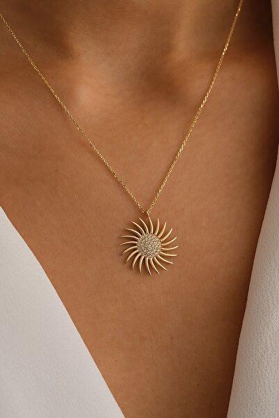 Sefa Gold 14 Ayar Altın Güneş Kolye