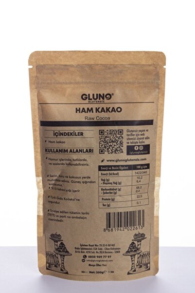 Gluno Glutensiz Ham Kakao 200g