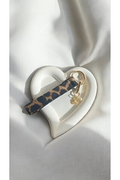 homecandleglow سلسلة مفاتيح مزخرفة رائعة بنمط الفهد وملحق حقيبة