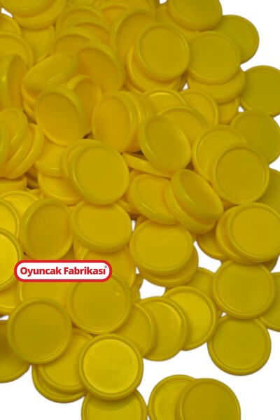 Miajima Box Games Game Stone Game Pawn Round Flat 28 mm 100 Pcs Yellow