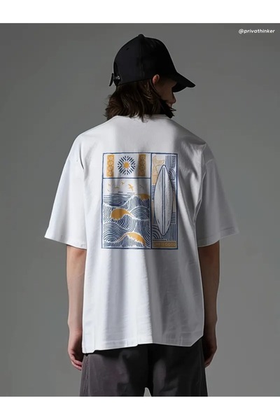 NoVibe Μπλουζάκι Unisex Life Is Good με στάμπα Oversize 100% βαμβάκι