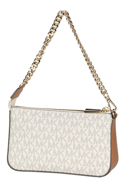 Michael Kors Handtasche Jet Set Medium Chain Pouchette Lux MK Signature
