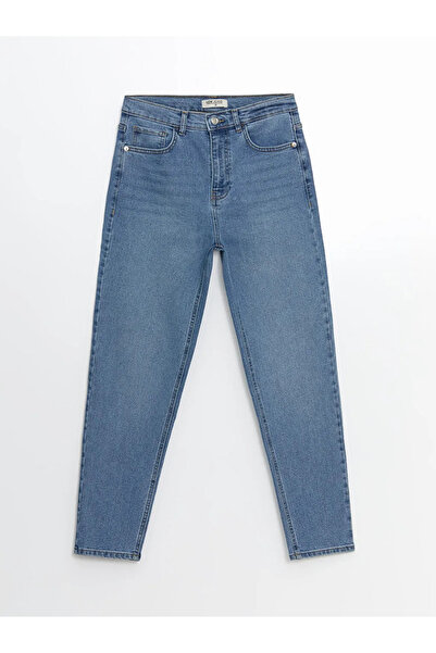 LC Waikiki LCW Jeans İndigo Mom Fit Kadın Jean Pantolon