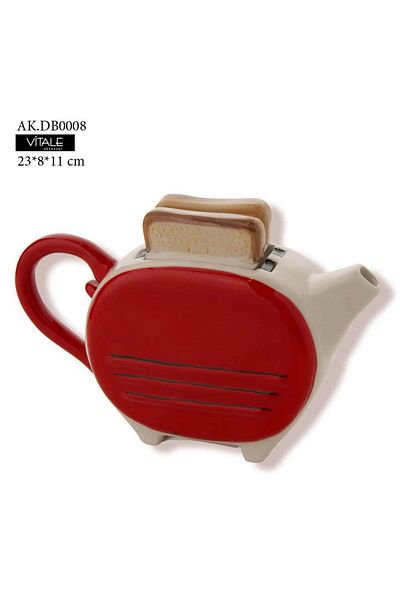 Vitale Toast Porcelain Teapot Toast Teapost Decorative