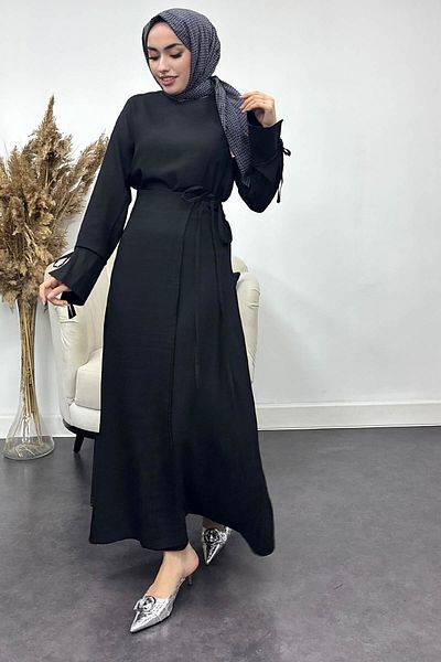 Tesettür Diyarı Γυναικεία Σοφία Λινή Φούστα Δέσιμο