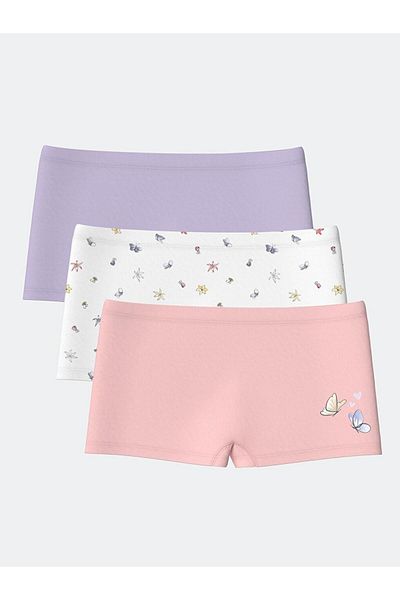 LC Waikiki Boxeri pentru fete cu imprimeu LCW Kids 3buc