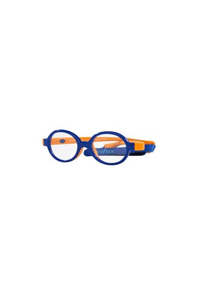MIRAFLEX Unisex Oval Eyeglasses- Mf 4008 - Lense Size:40mm - Blue Bic & Orange
