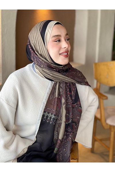 Modakaşmir شال ميسلينا بنمط لينا