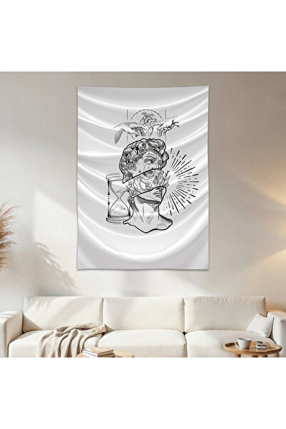 Geek Cultcha Memento Mori Wall Cloth Wall Tapestry ملصق من قماش الساتان عالي ...