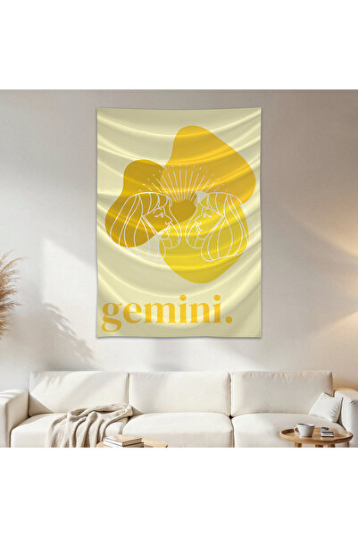 Geek Cultcha Gemini Zodiac Wall Cloth Wall Tapestry First Quality Satin Fabri...