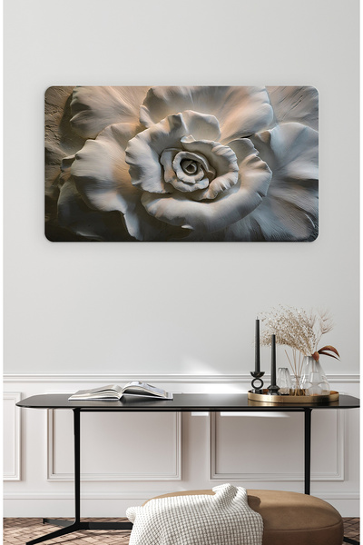 poster marketi Kendinden Yapışkanlı Beyaz Gül Desenli Duvar Kağıdı – Zarif ve...