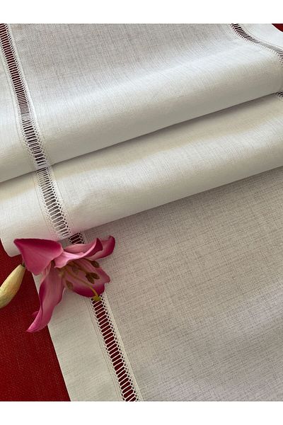 Zeren Home Kolber Λεπτομερής Άνευ Προβλημάτων Linen Runner 40 x 160