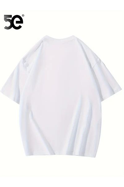 süper tekstil Plus Size Graphic Printed Oversize Combed Cotton T-Shirt Tee All Seasons