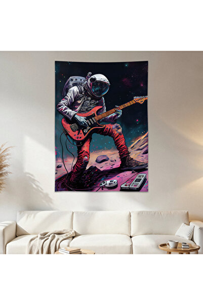 Geek Cultcha Guitarist Astronaut Wall Cloth Wall Tapestry First Quality Satin...