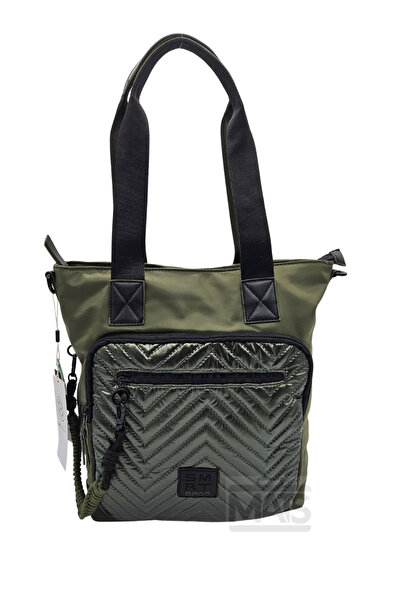 21K SMART BAGS حقائب ذكية المظلة الساتان النسيج 3248 حقيبة كتف سوداء كاكي