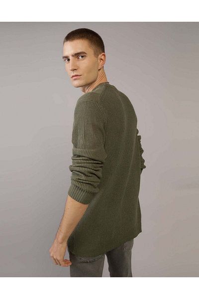 AMERICAN EAGLE AE Waffle Crew Neck Sweater