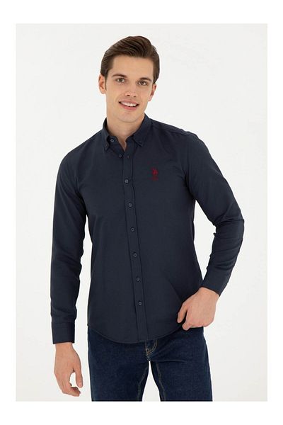 U.S. Polo Assn. Тъмносиня мъжка риза - 1450315 Gox022k