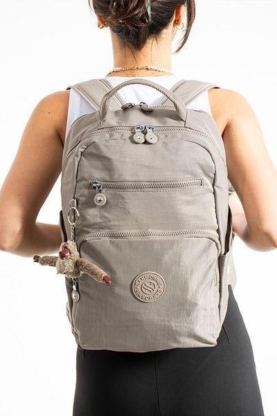 YOGII Les Model Unisex Water Resistant Crinkle Fabric Multi-Compartment Medium Size Laptop School and Backpack