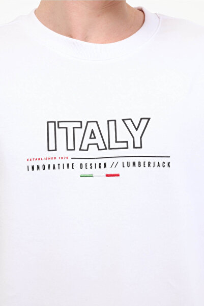 lumberjack ml Renato 16ıtl413 5fx Λευκό ανδρικό φούτερ