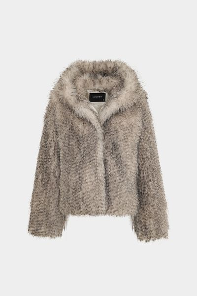 Açelya Okcu Premium Mars Hooded Faux Fur Women's Coat