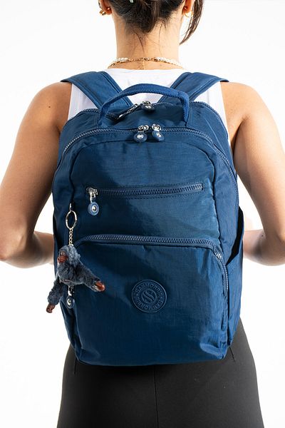 YOGII Les Model Unisex Αδιάβροχο τσαλακωμένο ύφασμα πολλαπλών διαμερισμάτων μεσαίου μεγέθους σχολείο και σακίδιο πλάτης