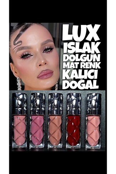 PRO 10 PRO ON Islak Görünümlü Mat Doğal Dolgun Ruj Set Hediyeli!