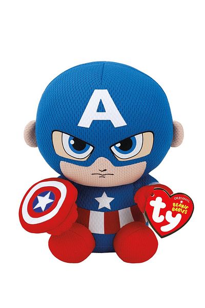 TY Plus Ty 15Cm Beanie Babies Marvel Captain America