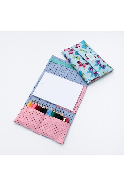 OEM Tiny Magic colored pencil notebook, butterfly pattern, folder type, for children