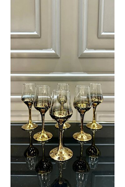 Paşabahçe PAŞABAHÇE 6 ADET TİTANTUM AYAKLI KAHVE YANI KADEH (GRAPPE)