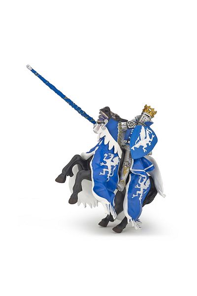 Papo King's Horse Figurine With Blue Dragon Crest