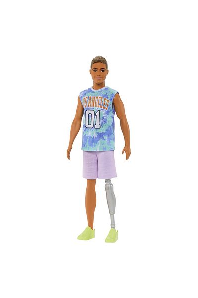 mattel Barbie Fashionistas Satin Boy Doll With One Prosthetic Leg