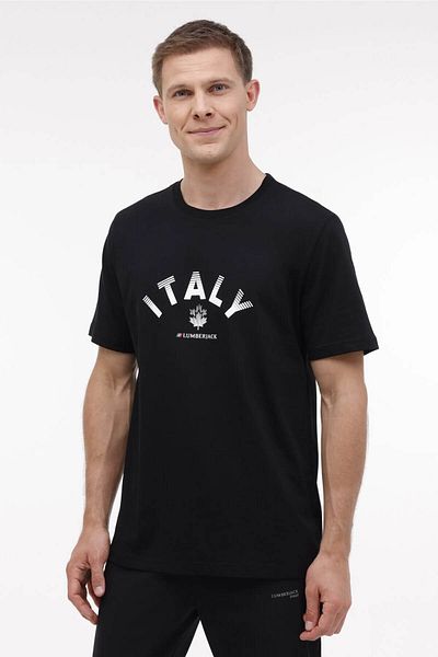 lumberjack ml Austin 11sd1044 4pr Μαύρο ανδρικό κοντομάνικο μπλουζάκι