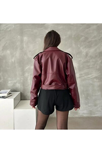 MEECY Γυναικείο μπουφάν Oversize New Style με ζώνη