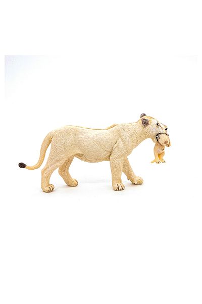 Papo White Lioness With Cub Figurine