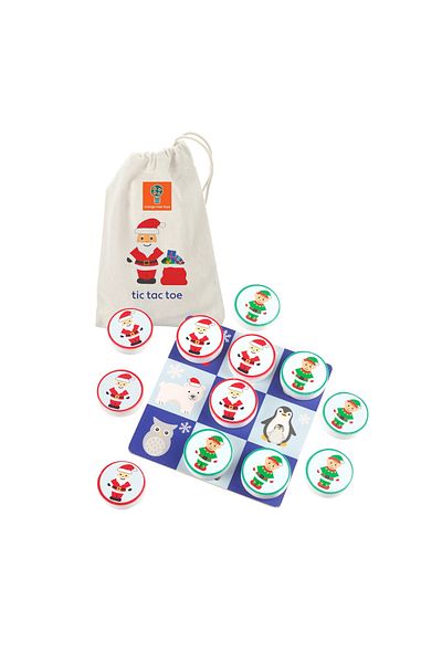 Orange Tree Toys Dřevěná hra Piškvorky sváteční verze