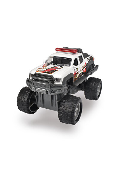 Dickie Mașină de raliu metalică albă de 15 cm, tip monstru, off-road.