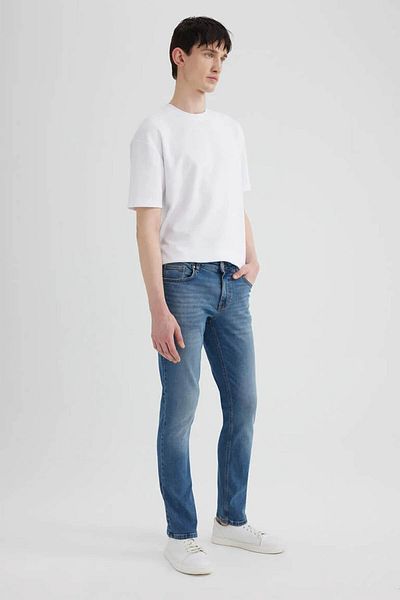 DeFacto Pedro Slim Fit Skinny Fit Κανονική μέση στενό τζιν παντελόνι 25k801t03227
