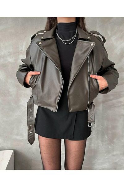MEECY Übergroße Jacke im neuen Stil für Damen mit Gürtel