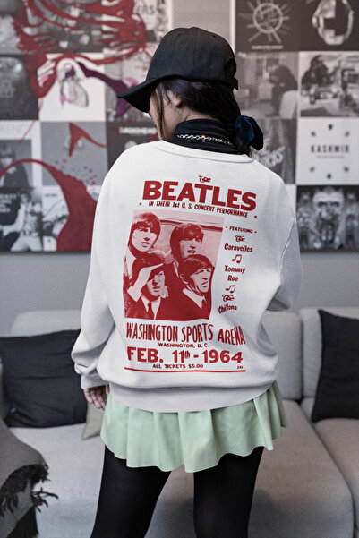 SEVBANO Muzička grupa The Beatles, unisex vintage majica sa širokim krojem i ...