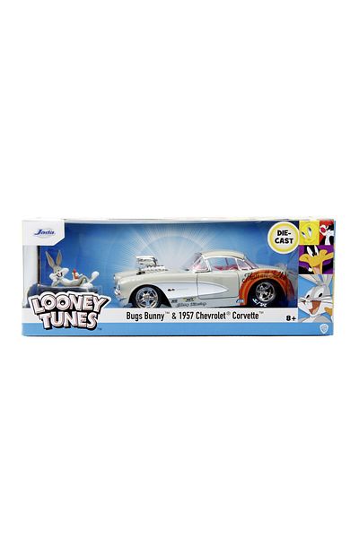 Toys JADA BUGS BUNNY 1957 CHEVROLET CORVETTE DIE CUT CAR 1:24