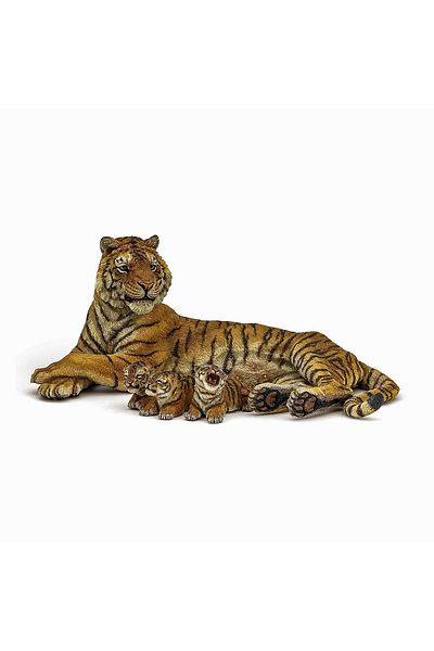 Papo Tiger Figurine With 3 Cubs