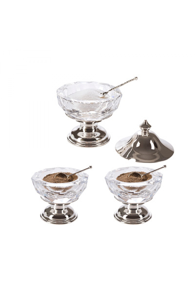 Anatoli IŞILTI TUZLUK BİBERLİK SETİ GÜMÜŞ KAPLAMA M01051250001087