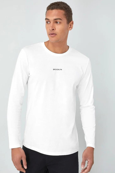 Superlife Ανδρικό μακρυμάνικο μπλουζάκι με στάμπα Mid-Brooklyn SPR25TS40